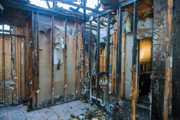 Professional Soot Cleanup technician working in Marble Falls, TX